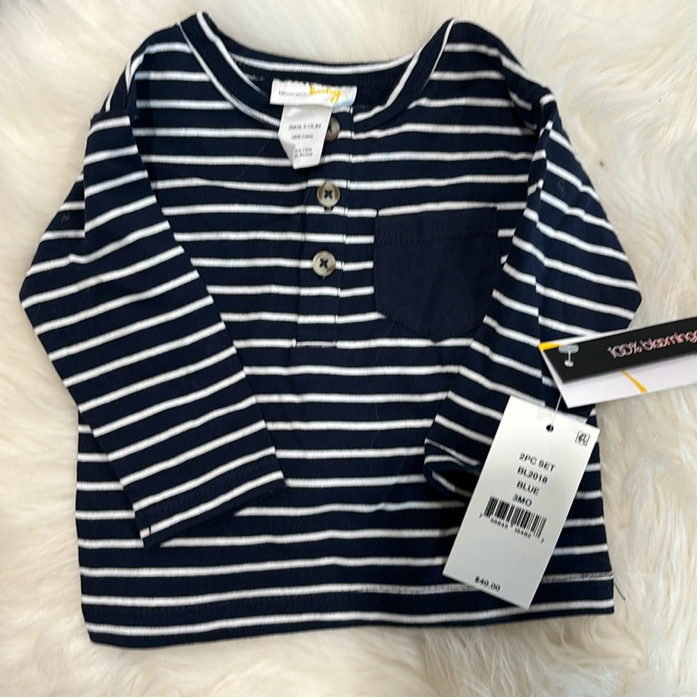 Bloomie’s baby 3m long sleeve shirt nwt